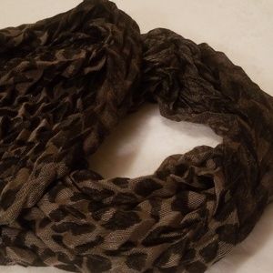 Brown infinity scarf
